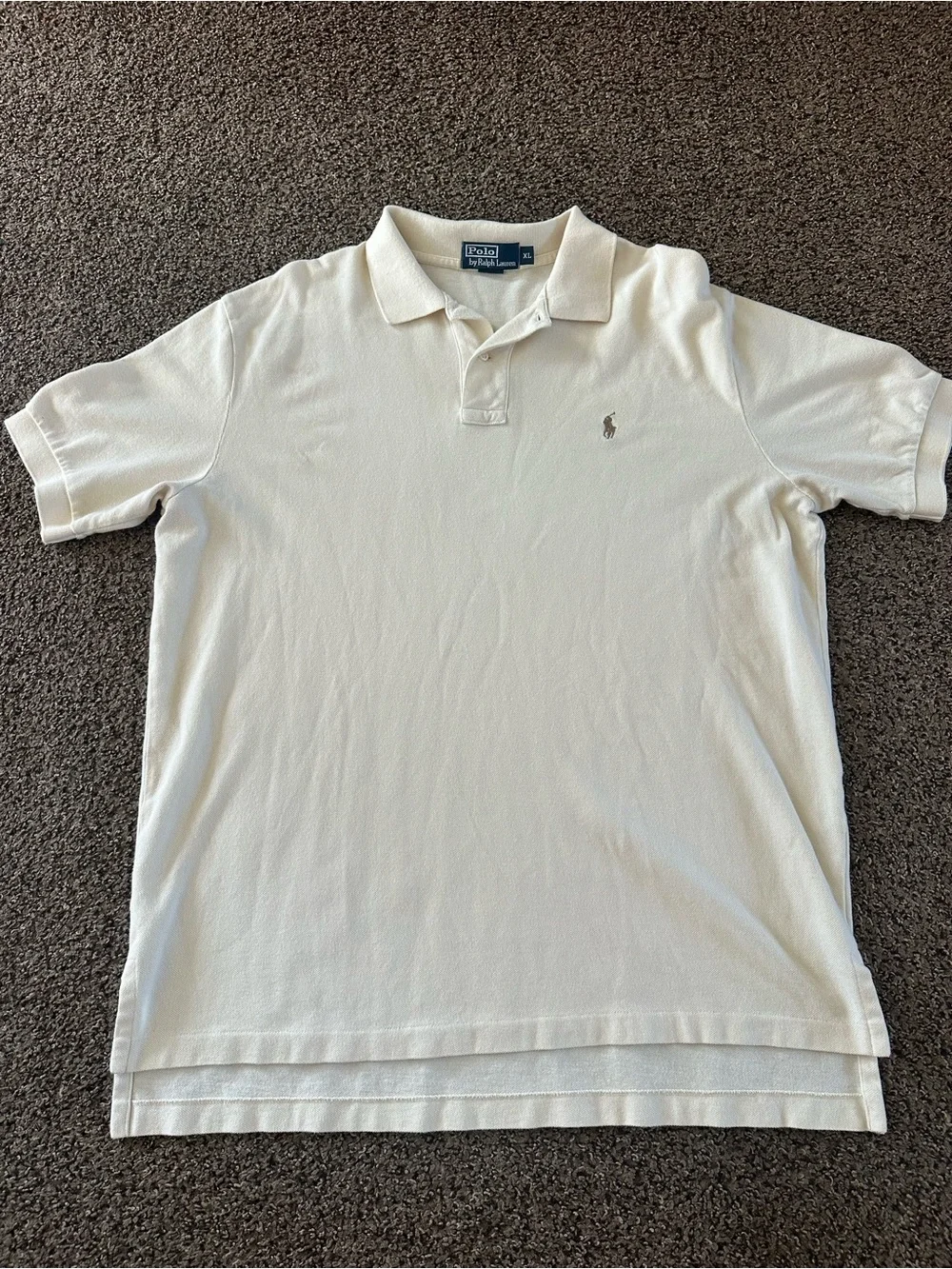 Vintage Ralph Lauren Men’s Cream Polo